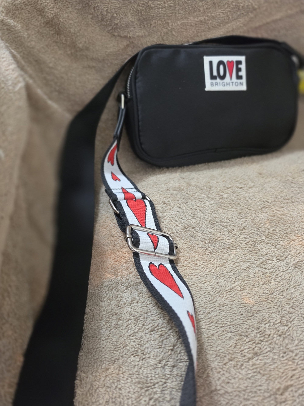 Brighton Love Essentials Black Crossbody Bag with Heart Strap - Picture 5 of 13